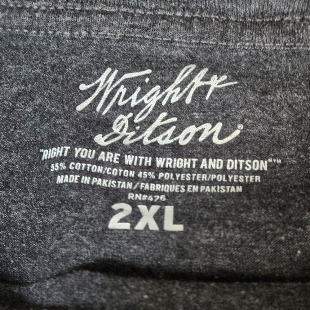 Wright & Ditson Giants 2XL Gray T-Shirt Cotton/Polyester Crewneck Short Sleeve - Picture 4 of 6